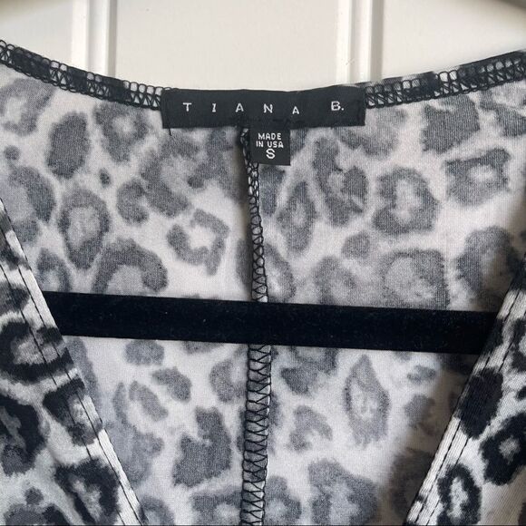 Tiana B. Black & White Sleeveless Animal-Print Maxi Dress; SZ S; NWOT - Picture 4 of 8